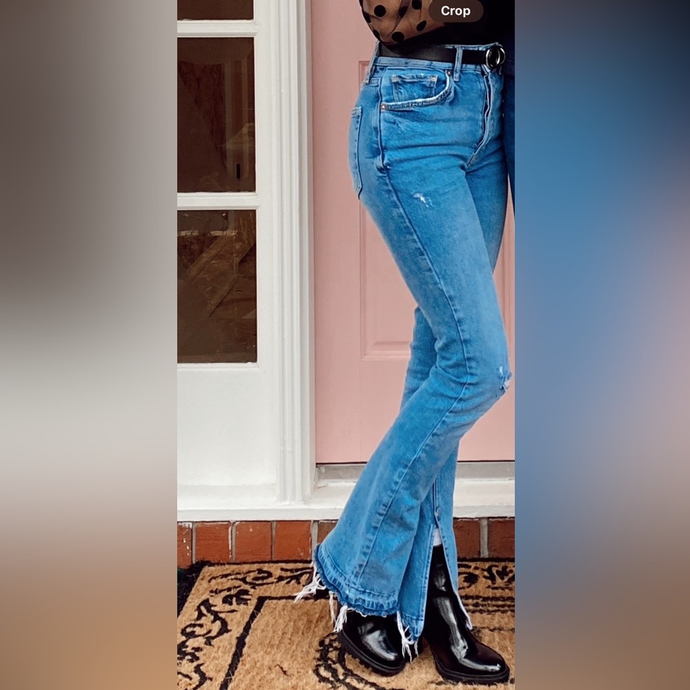 Free People High Rise Blue Jeans